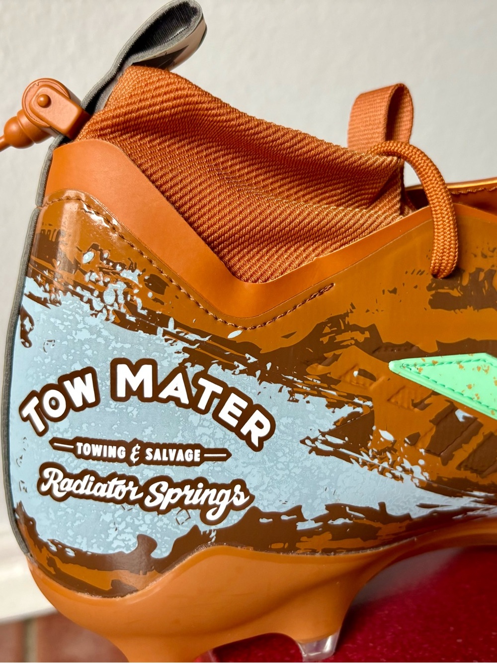 Size 13 - Adidas Pixar Cars Mater Adizero Impact II Mid Football Cleats KJ2865 - Picture 12 of 14